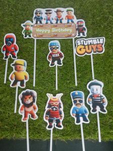 Topper Cake Stumble Guys Happy Birthday
