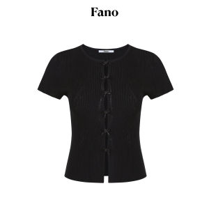 Fano | Áo Thun Knit Kết Nơ Sweet Ballet Mẫu Mới Hè 2026