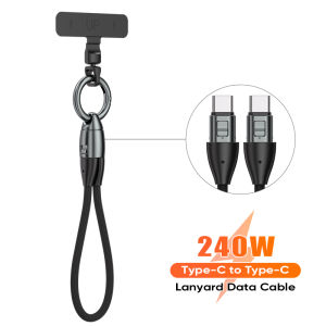 48V5A Data Cable Type-C to Type-C 240W Mobile Fast Charging Lanyard USB-C Charging Suitable for iPhone15 Samsung Huawei Macbook