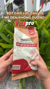 Combo ngũ cốc 5 loại đậu không đường và bột gạo lứt đậu đỏ mè đen VItapro 100% từ thiên nhiên có lợi cho sức khỏe
