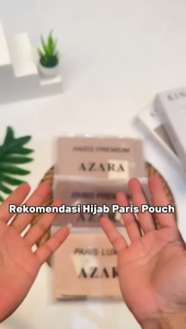 Hijab Segi Empat Paris Jadul / Kerudung Segi Empat Paris Pouch /Paris Pouch Logo Standart