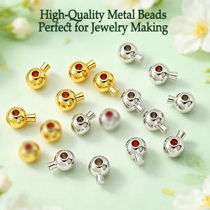 20pcs Round Crimp End BeadCrimp Beads For Jewelry Making SuppliesLamps For JewelryDIY Bracelets Accessorie