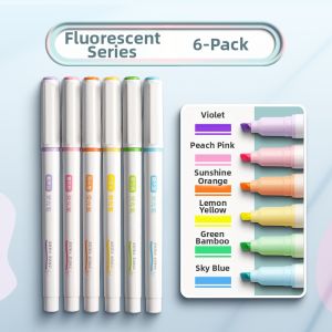 deli | Fluorescent Marker Pen Soft Tip Not Irritating Multi Color Large Capacity