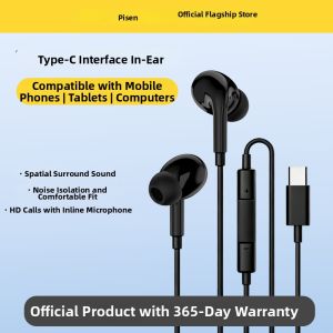 PISEN | Semi In-Ear Wired Headphones Type-C Interface