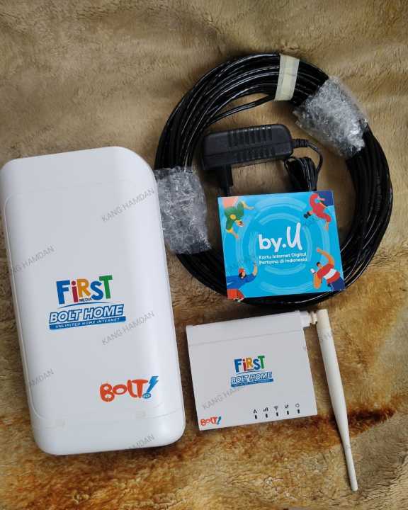 Modem Wifi Bolt Titan Sepaket Unlock 4G 2300mhz + Kabel Lan Outdoor
