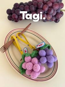 Tagi. Magi Grape Crochet Bag Pendant