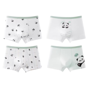 MiiOW | Pure Cotton Childrens Underwear Boys Boxer Shorts Anti-Bacterial Comfortable Breathable Flat-Crotch Pants For Kids And Teens