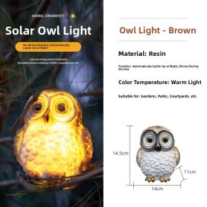 JUYU | Solar Creative Owl Lawn Light
