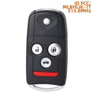 DIYKEY MLBHLIK-1T Chìa Khóa Xe Từ Xa Fob Cho Acura TL TSX ZDX 2010-2014 313.8 MHz ID46 Chip Chức Năng Không Dây Không Bao Gồm