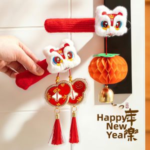 AIXIAOXIQING | New Year Lion Dance Door Handle Decoration