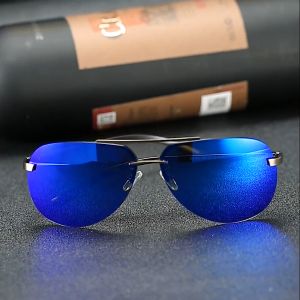 Aluminum Magnesium Frame Polarized Sunglasses - Sports Dust-Proof Sunglasses Driving & Cycling Sunglasses Mountain Bike Sunglasses with 100% UV Protection