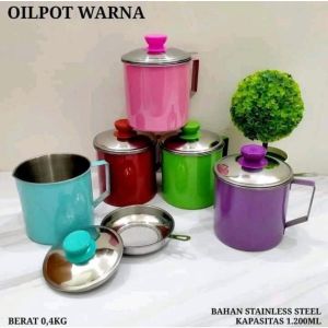Oil Pot Wadah Saringan Minyak Stainless Steel