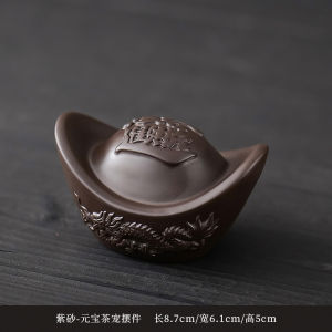 Premium Purple Clay Tea Pet Ceramic Tea Toy Mini Tea Set Accessories Tea Cover Holder Bowl Lid Tray Classic Chinese Style