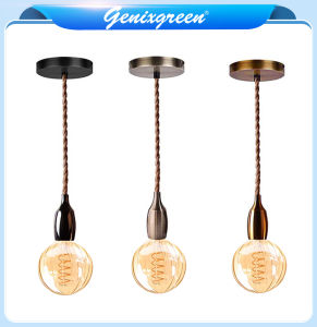 Đèn Treo Công Nghiệp Có Thể Điều Chỉnh 1M Đèn Treo Trần Dây Thừng Cổ Điển Giá Đỡ Đui Đèn E27 Đèn Treo Trong Nhà Nhà Bếp Quầy Bar Gác Xép Trang Trí Cổ Điển