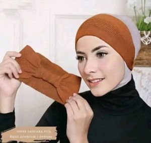 ciput bandana pita/inner hijab instan wanita muslimah dewasa