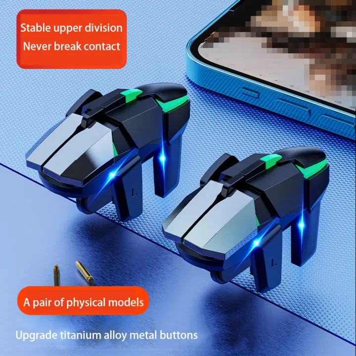 2Pcs 6 Finger Mobile Phone Game Trigger for PUBG Gamepad Joystick Phone Game Controller for Android IPhone Gamepad