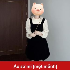 PEIZIXUAN | Đầm Thu Đen Phong Cách Pháp cho Phụ Nữ Bé Nhỏ Set