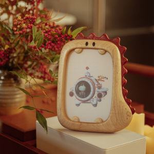 Cute Wooden Dinosaur Photo Frame Baby Gift Original Design Childrens Cartoon Picture Frame Rectangle Shape Home Decor