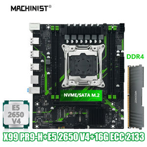 MACHINIST X99 Motherboard X99 PR9 Support LGA 2011-3 Intel Xeon E5 V3&V4 CPU DDR4 RAM SATA/NVME M.2 Slot