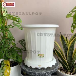 POT BUNGA TANAMAN TINGGI YPT 30 YOGAP BAHAN TEBAL + TATAKAN BAWAH