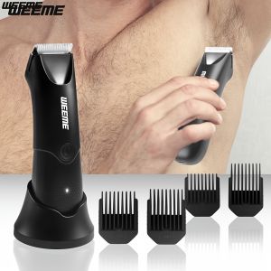 WEEME Electric Body Hair Trimer for Women Men USB Rechargeable LCD Display Painless for Bikini & Body No Skin Contact Compact
