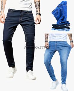 Celana Jeans Pria Slimfit Dewasa Panjang Keren 2023 Bahan Melar Semi Pensil Skinny