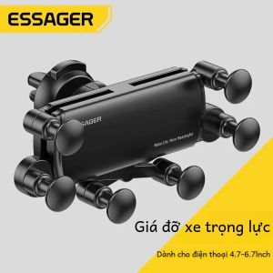 Essager Đa Năng 6 Điểm Chắc Chắn Gấp Giá Đỡ Điện Thoại Ô Tô Trọng Lực Kẹp Gắn Lỗ Thông Khí Giá Đỡ Điện Thoại Thông Minh Cho Xe