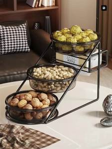 MUGG | Multifunctional Desktop Snack Tray Multi-Level Organizer for Fruits Nuts and Napkins