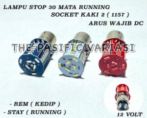PROMO HARGA 1 PCS LAMPU STOP REM 30 MATA LED KEDIP-KEDIP DAN JALAN 2 MODE FLASH RUNNING 12 VOLT