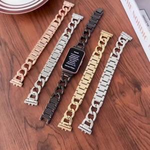 Stainless Steel Strap For Samsung Galaxy Fit 3 Metal Chain Band For Samsung Galaxy Fit 3 SM-R390 Cowboy Watchband Accessories