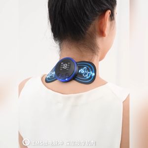 EMS MINI MASSAGER KUPU KUPU TERAPI BADAN LEHER EMS MULTIFUNGSI Portabel Massage Stimulator Pemijat Pinggang Portabel Gel Pad Stiker Ramping