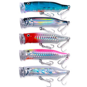 5Pcs/Set 7cm /9.4g Floating Popper Wobbler Fishing Lure Crankbait Artificial Bait Poper Carp Fishing Bait Artificial Bait Tackle