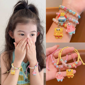 SpongeBob Series Round Bead Tassel Bracelet: A Cute Cartoon Accessory