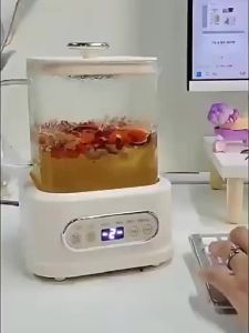 Basson Small Square Health Pot Multi-Function Glass High Borosilicate Water Boiler Office Use Flower Tea Pot Home Kitchen Appliance