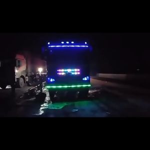 24V Truck LED RGB Warning Light Strip Flashing Dynamic Streamer Colorful Warning Lamp Anti Collision Anti Tailgate
