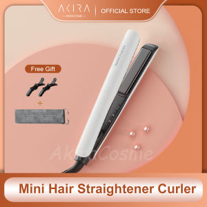 AkiraCosme Hair Straightener Portable Mini Hair Straightener Curler Negative ions Professional Flat Iron for Hair Styling