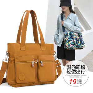 กระเป๋าถือผ้า Oxford สําหรับผู้หญิงที่มีความจุขนาดใหญ่สไตล์ลําลองกระเป๋าสะพายข้างไหล่เดี่ยวสําหรับการเดินทางพักผ่อน