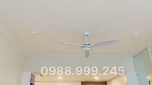 Quạt trần đènquạt trần trang trí 3 cánh trắng hiện đại dành cho phòng kháchkhách sạnbiệt thựnhà hàngtiệm cafe