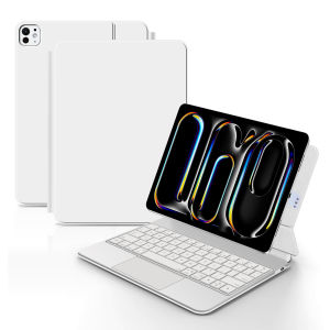 AJIUYU | Smart PIN Plug&Play Magic Keyboard For iPad Pro 11 inch M4 2024 Pro13 Air 6th 5th 4th 12.9" 7 3 Case Pogo Pin Direct Connection