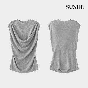 SUSHE | French Elegant Stretchy Sleeveless Tencel Knitwear 100%