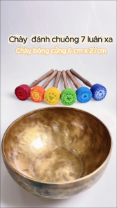 [Amrita] Chày luân xa Nepal đánh chuông đồng loại bông 6 cm - Sticks for singing bowls - CXNP225