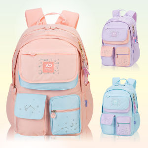 Childrens Large Capacity Casual Outdoor Backpack Reduced Load Spine Protection Double Shoulder Bag for Elementary School Girls