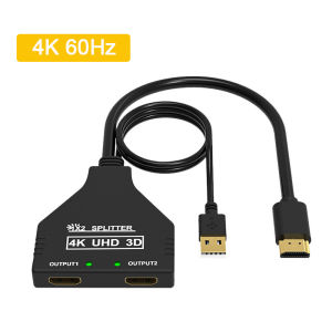 4K HDMI Splitter Cable Dual Port 4K 3D 1 in 2 Out Cable Male To 2 Female HDTV Adapter for PS4 Laptop Monitor TV Box Projector