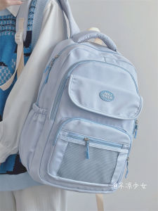 Japanese Style Ins Niche Style Schoolbag Pure Color All-Matching Junior High School Student Backpack Large Capacity Preppy Girly Backpack