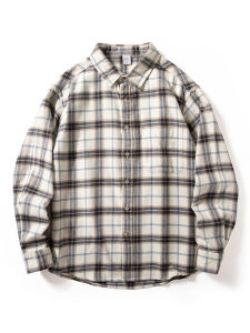 Trendy Mens Plaid Long Sleeve Shirt American Retro Street Style Casual Pure Cotton Loose Fit Breathable Spring Summer Top