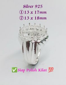 🇲🇾 E32 ★Ring Casting ★Sarung Cincin Silver 925 ★❴①13x17mm ②13x18mm❵★Bingkai cincin