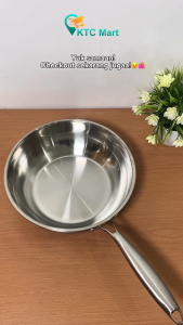 OBLEROME Wajan Wok Stainless Steel 304 Anti Karat Wajan Goreng Murah Tahan Lama Food Grade KTCmart