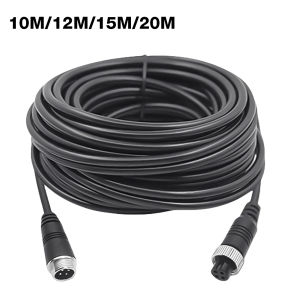 10M/12M/15M/20M Video Power Aviation Extension Wire Waterproof 4 Pin Car Video Extension Cable Shockproof Male To Female
