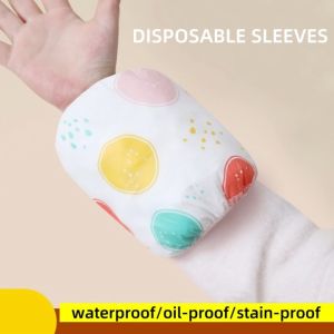 1 PAIRS Baby Disposable Sleeves: Oil-proof & Water-resistant Protection