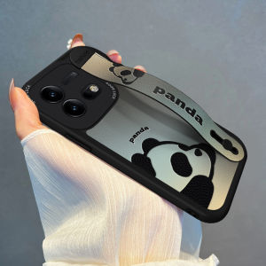 Creative Full Cover Soft Silicone Wristband Panda Phone Case for Vivo Iqoo Neo10/11 Neo9s 7/Neo8pro Womens New Style 5/6se Z9 Turbo